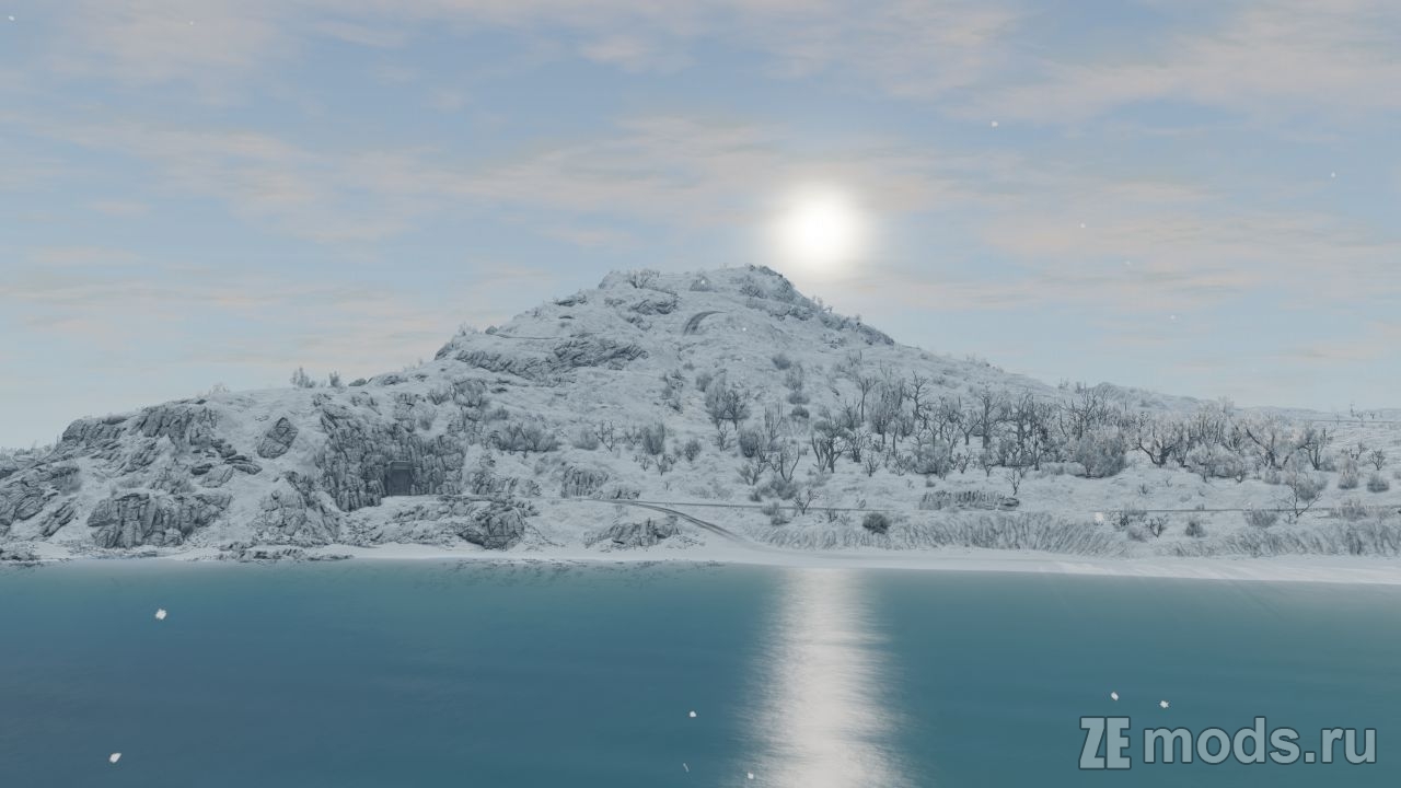 Мод Карта "Small Island Snowy" (1.1) для BeamNG.drive (0.36.x)
