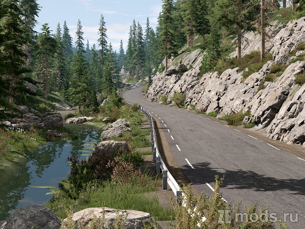 Мод Карта "Norwegian Road 152 "Reshjemheia"" (0.3) для BeamNG.drive (0.36.x)