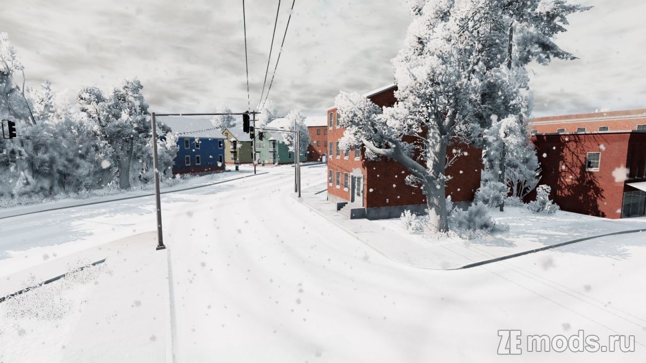 Мод Карта "East Coast Snowing" (1.3) для BeamNG.drive (0.36.x)
