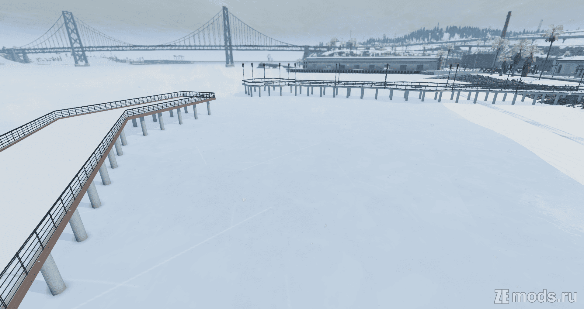 Мод Карта "Winter West Coast, USA" (0.37.1) для BeamNG.drive (0.37.x)