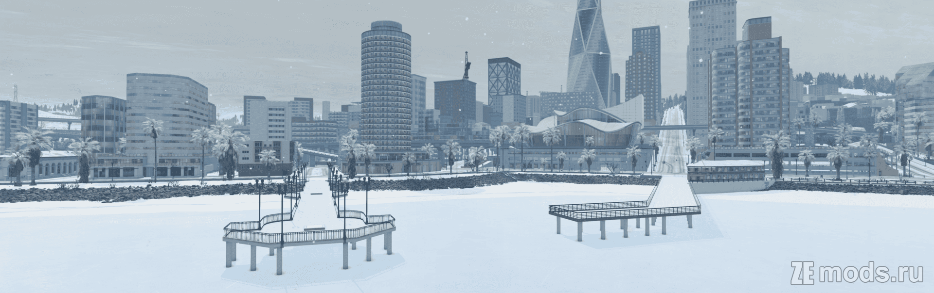 Мод Карта "Winter West Coast, USA" (0.37.1) для BeamNG.drive (0.37.x)