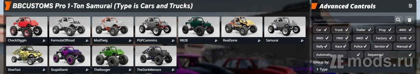 Мод Monster Truck Pack (1.0) для BeamNG.drive (0.37.x)