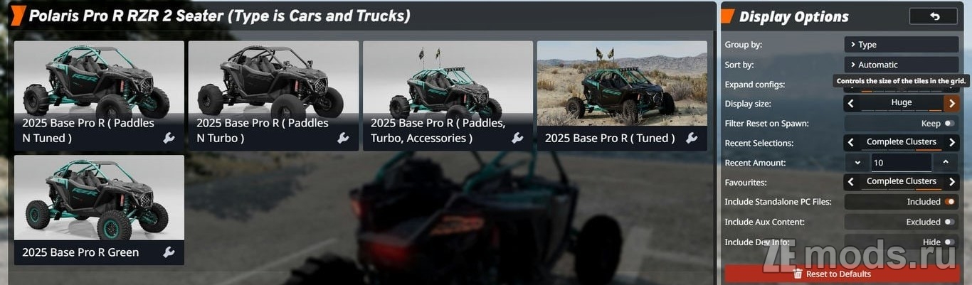 Beamng Drive Rzr Pro R Скачать мод Polaris Pro R RZR 2 Seater (1.0) для BeamNG.drive (0.37.x)