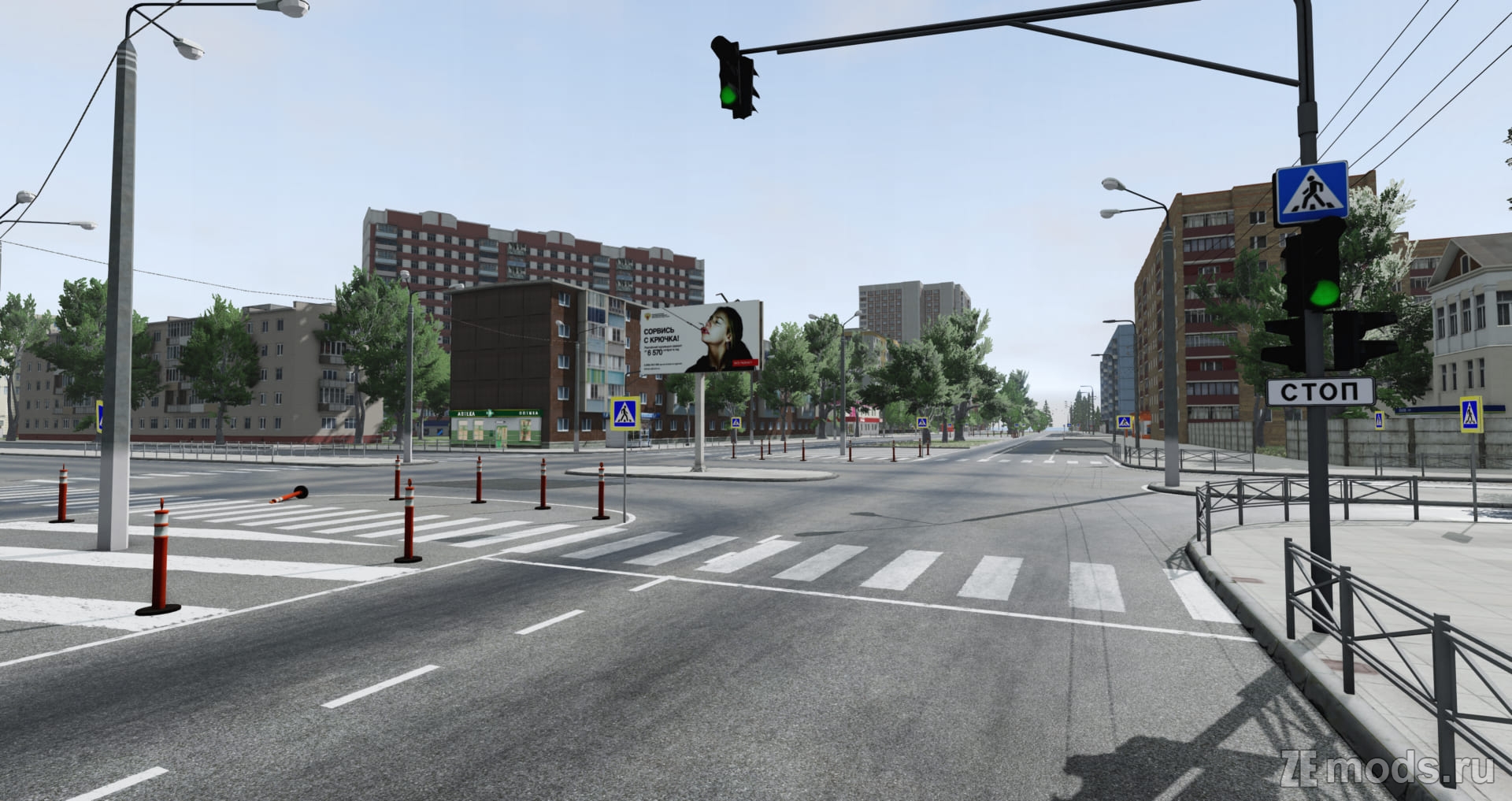 Мод Карта "Russian Streets - Remake" (BETA) (1.4) для BeamNG.drive (0.37.x)