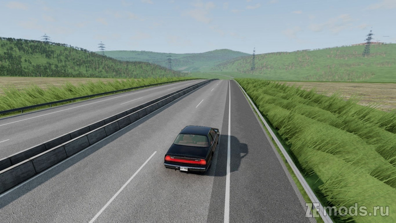 Карта "Autobahn 57k" (1.5) для BeamNG.drive (0.37.x)