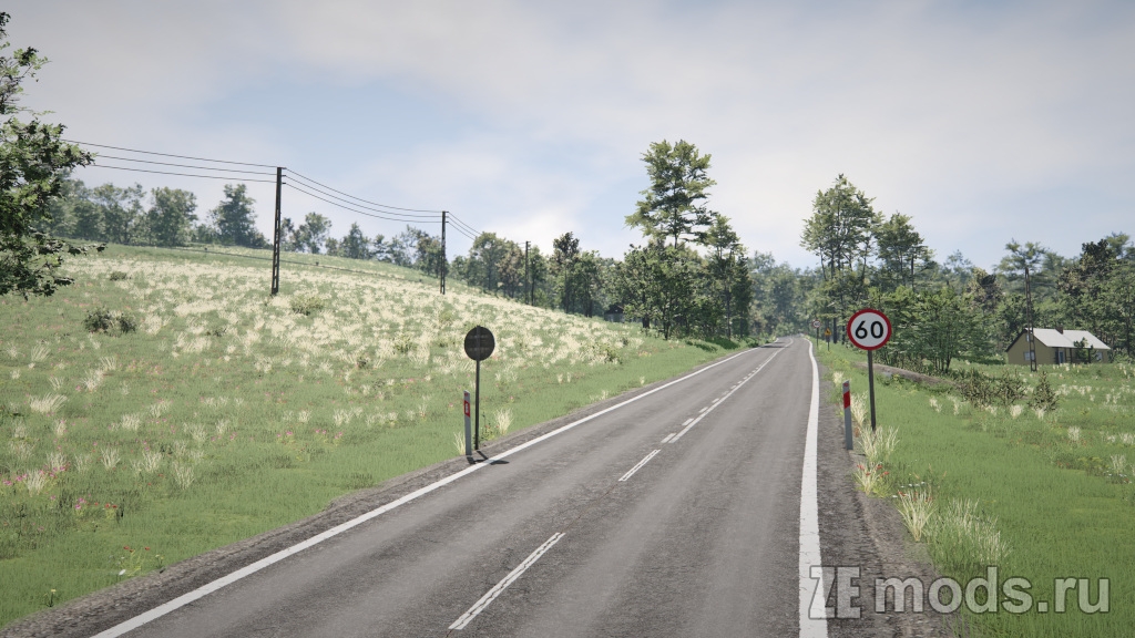Мод Карта "DK28 Wujskie - Tyrawa Wołoska, Podkarpackie, Poland" (1.0) для BeamNG.drive (0.37.x)