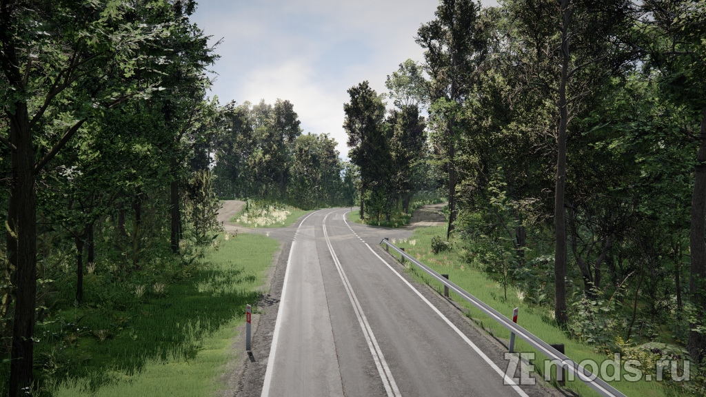 Мод Карта "DK28 Wujskie - Tyrawa Wołoska, Podkarpackie, Poland" (1.0) для BeamNG.drive (0.37.x)