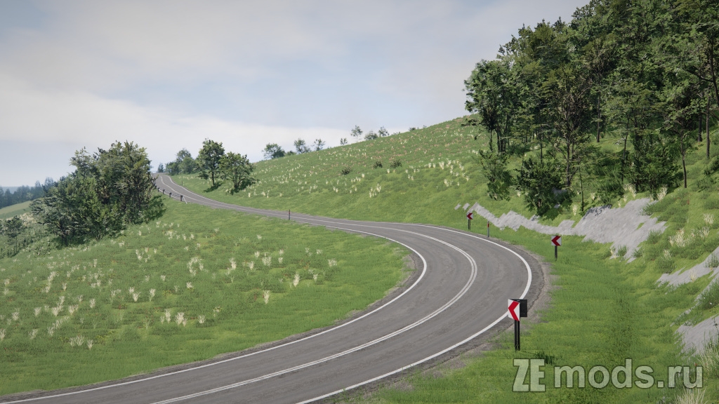 Мод Карта "DK28 Wujskie - Tyrawa Wołoska, Podkarpackie, Poland" (1.0) для BeamNG.drive (0.37.x)