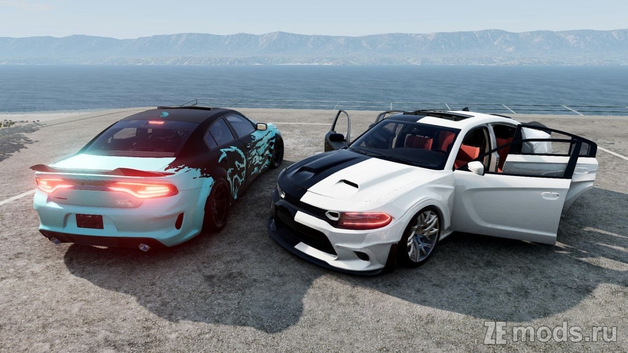 Мод Dodge Charger SRT Hellcat 2021 HQ (1.2) для BeamNG.drive (0.37.x)