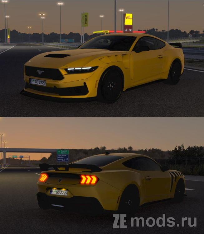Мод 2025 Ford Mustang (1.1) для Euro Truck Simulator 2 (1.57.x)
