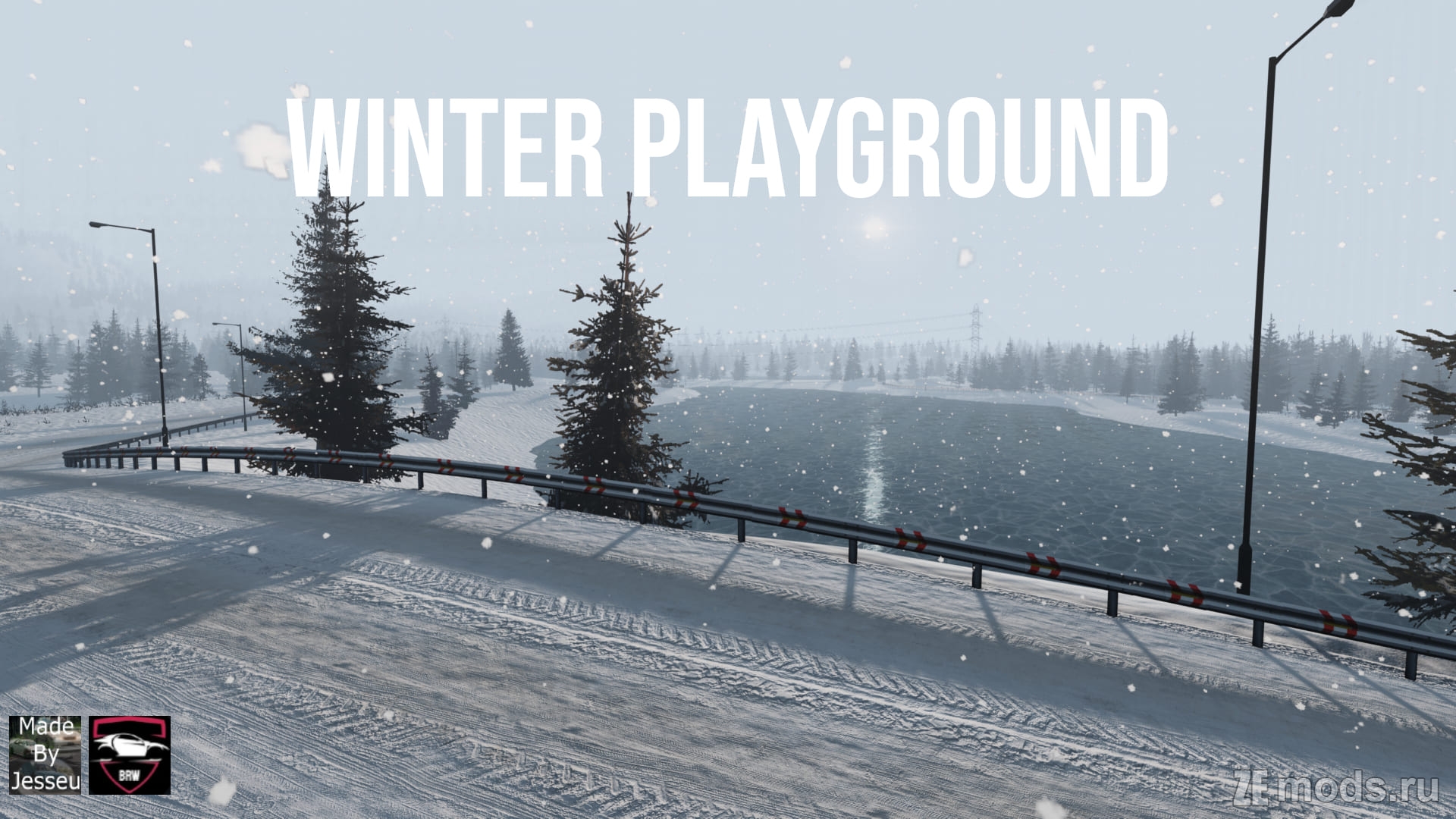 Карта "Winter Playground" (1.0) для BeamNG.drive (0.38.x)