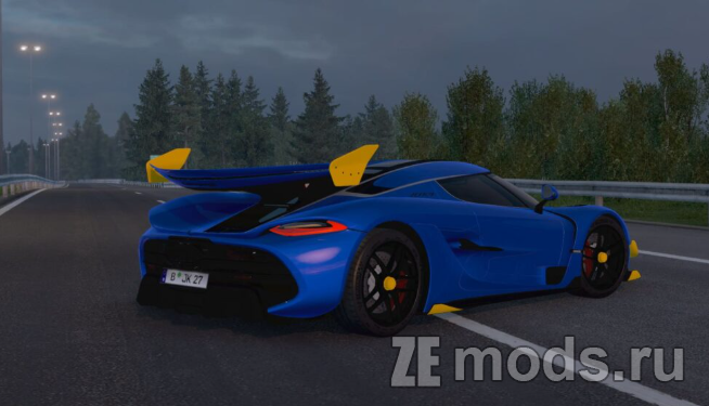 Мод 2024 Koenigsegg Jesko (1.1) для Euro Truck Simulator 2 (1.57.x)