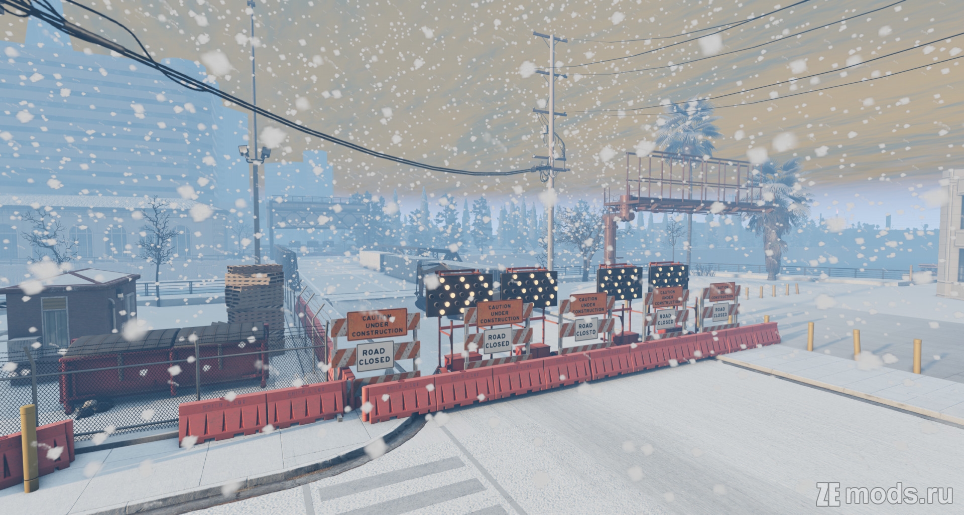 Мод Карта "West Coast USA – Winter Storm Edition" (1.0) для BeamNG.drive (0.38.x)
