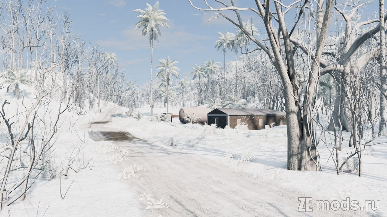 Мод Карта "Jungle Rock Island Snowy" (1.2) для BeamNG.drive (0.38.x)