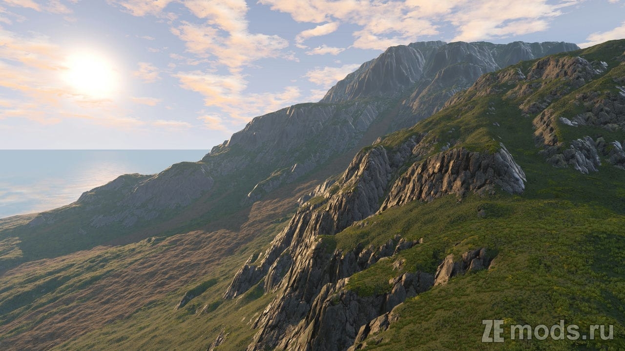 Мод Карта "Cliff PBR" (1.4) для BeamNG.drive (0.38.x)