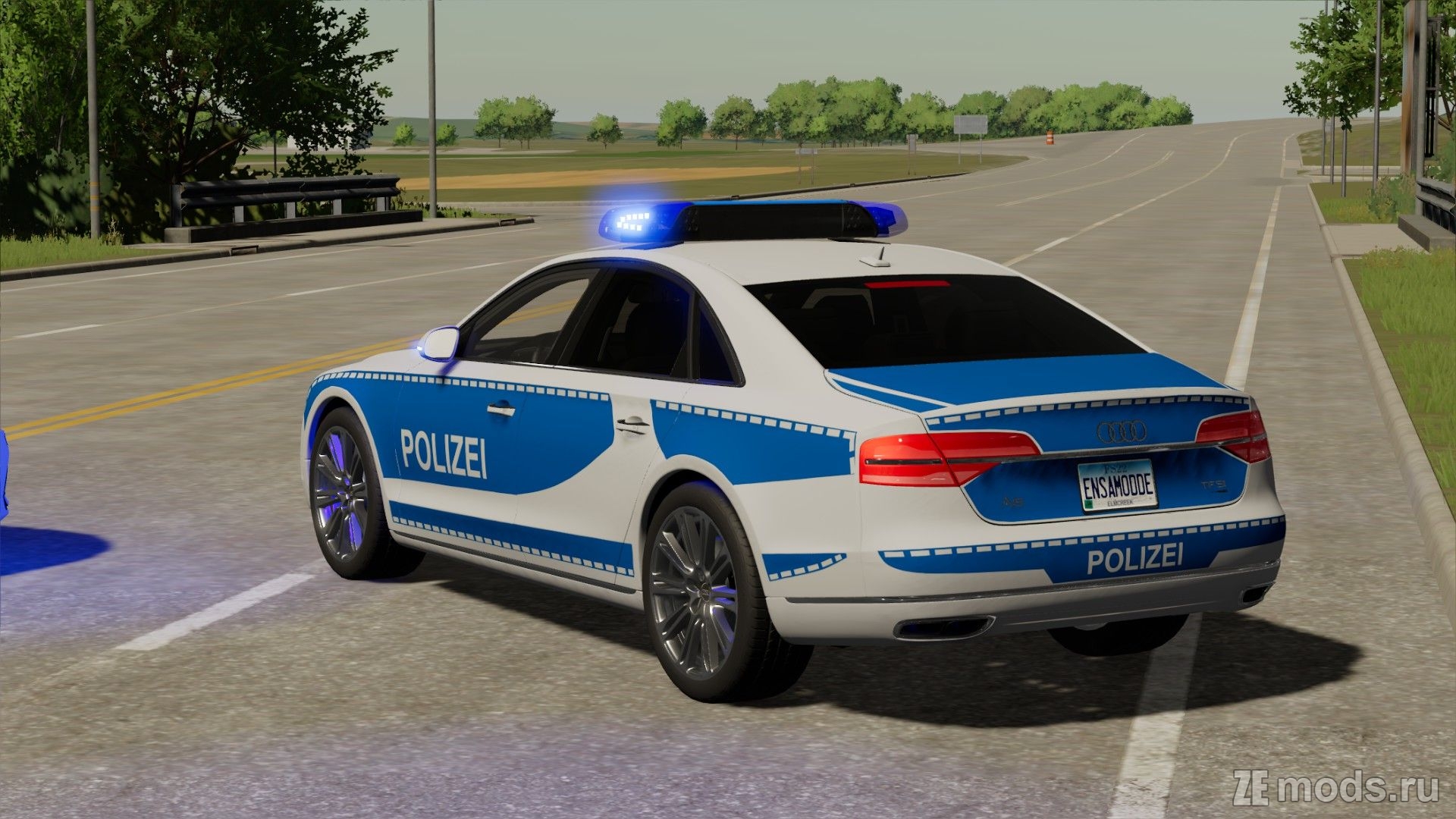 Мод Audi A8 D4 2015 police (1.0) для Farming Simulator 22