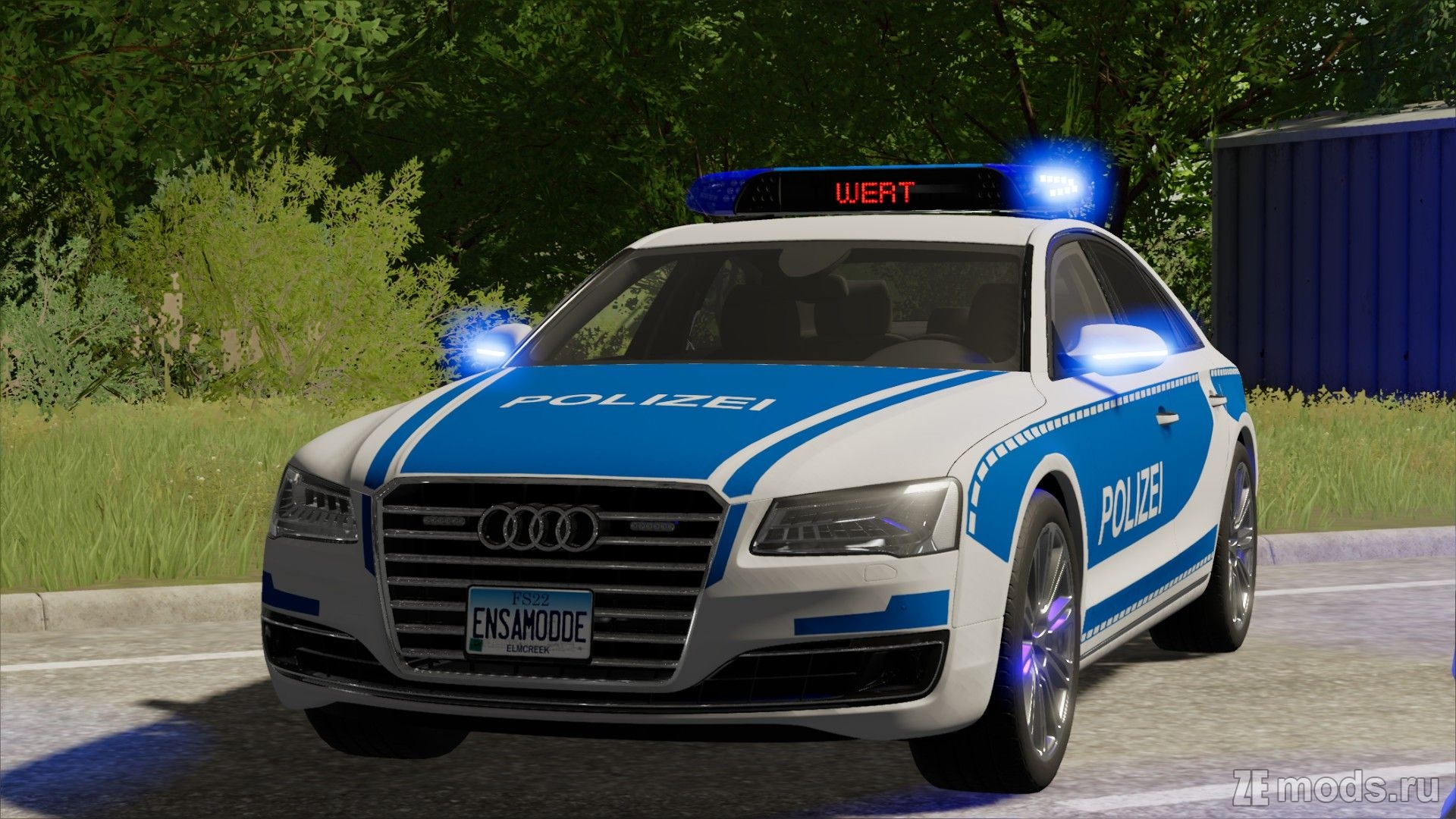 Мод Audi A8 D4 2015 police (1.0) для Farming Simulator 22