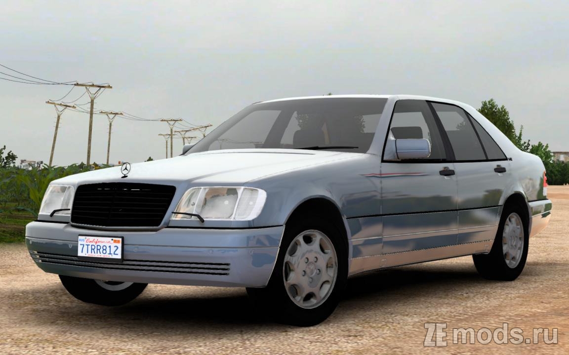 Mercedes-Benz W140 S-Class S600 (2.1) для Euro Truck Simulator 2 (1.57.x)