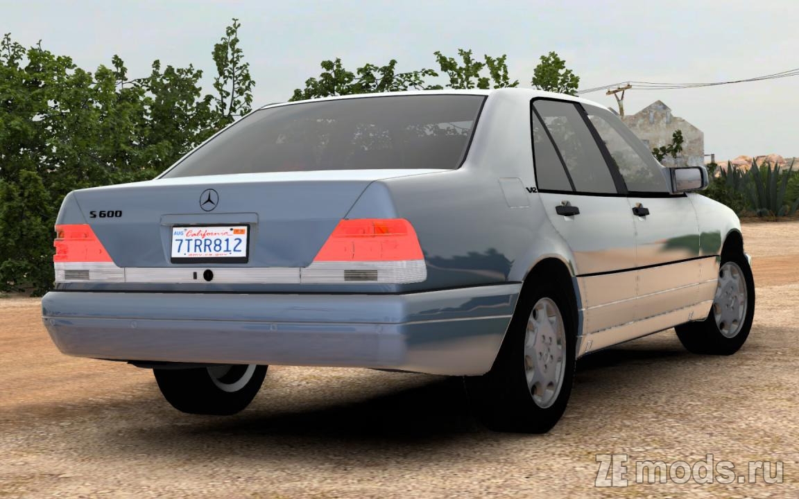 Мод Mercedes-Benz W140 S-Class S600 (2.1) для Euro Truck Simulator 2 (1.57.x)