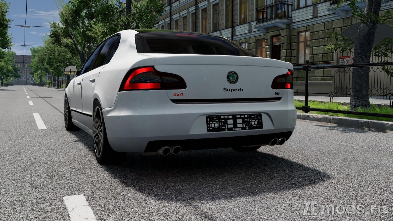 Мод Skoda Superb 3T (2008-2015) ReWork (1.1) для BeamNG.drive (0.37.x)