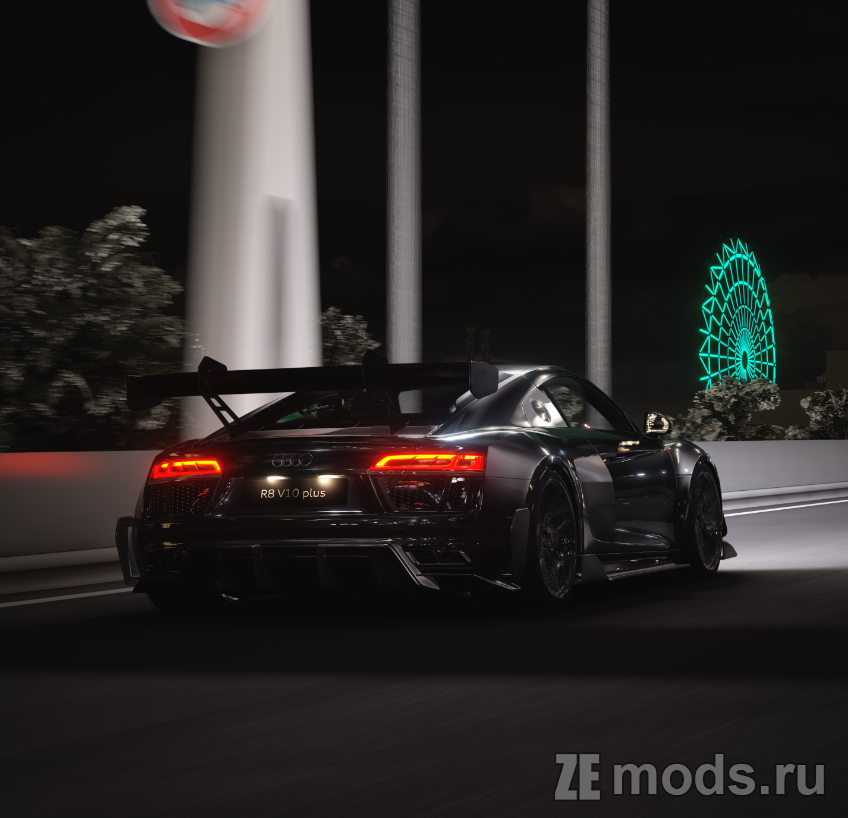 Скачать мод Audi R8 Coupé V10 Plus (Widebody) 2016 (1.1) для Assetto Corsa
