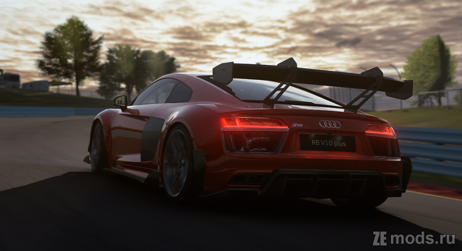 Скачать мод Audi R8 Coupé V10 Plus (Widebody) 2016 (1.1) для Assetto Corsa
