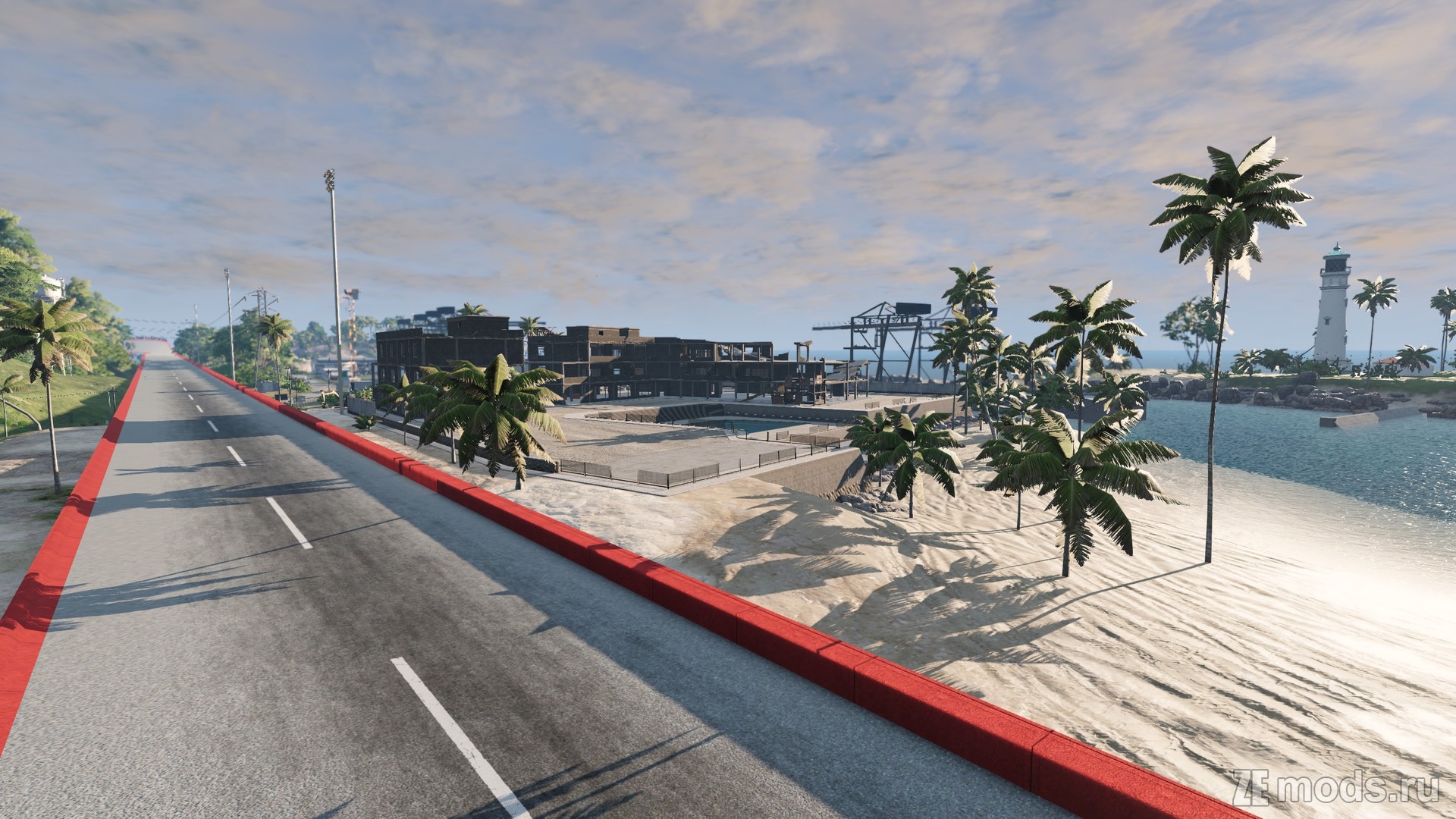 Мод Карта "Quadoval Island Super Speedway" (1.0) для BeamNG.drive (0.38.x)