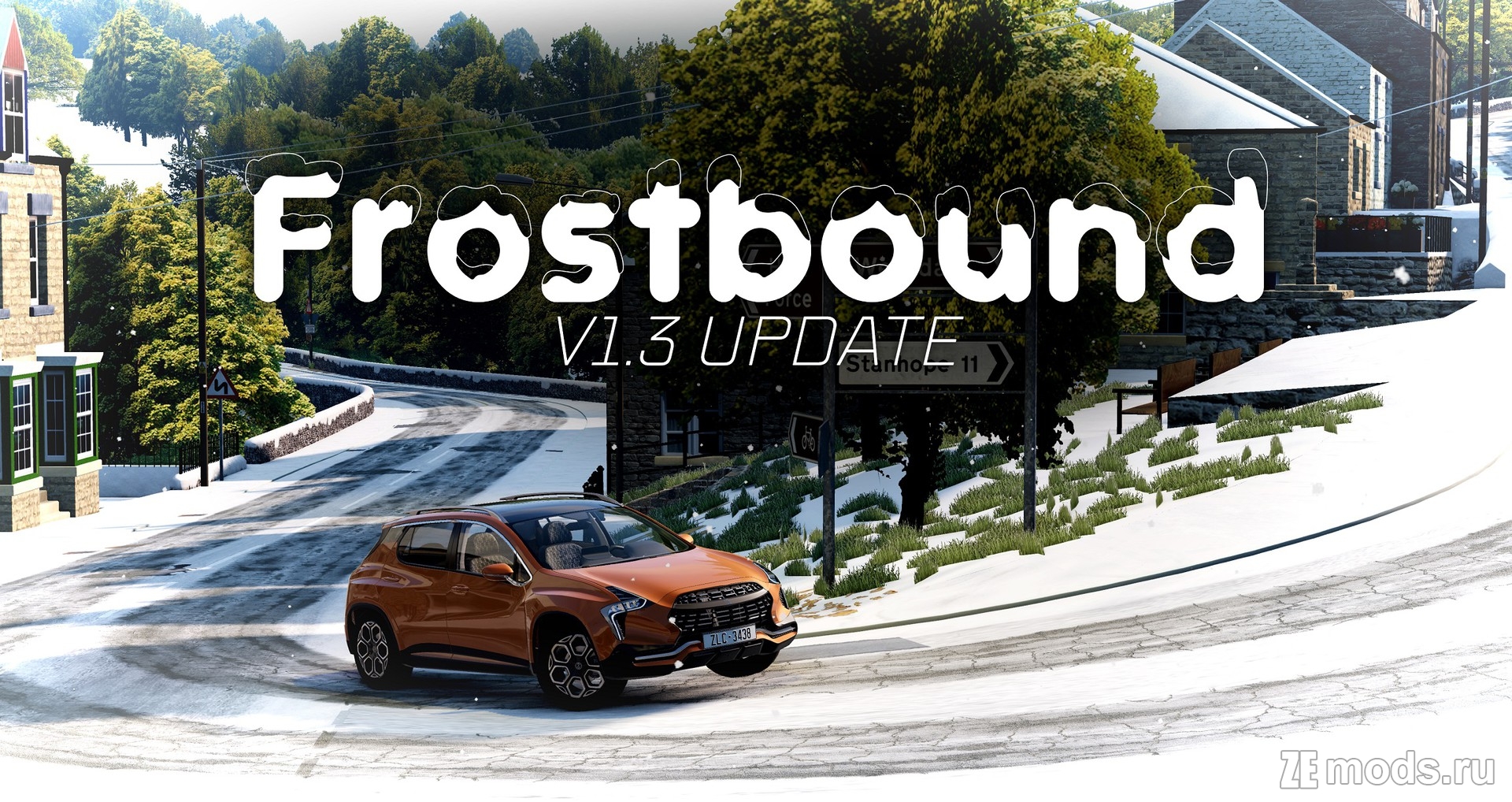 Карта "Frostbound Snow" (1.3) для BeamNG.drive (0.38.x)