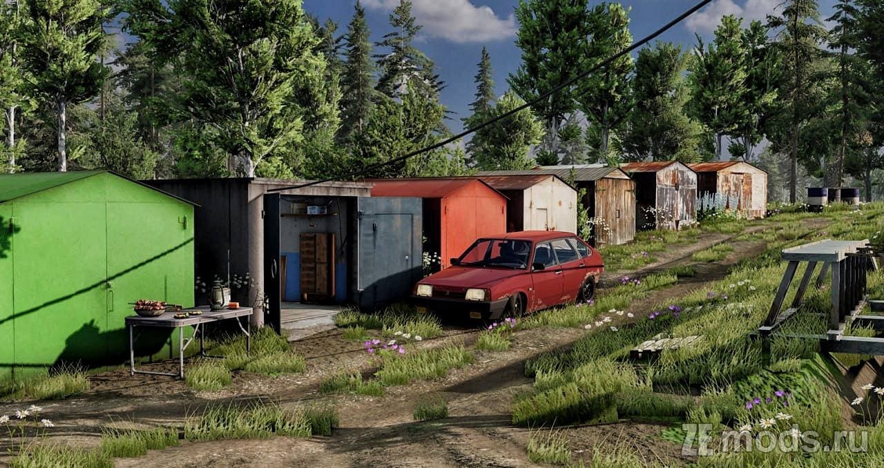 Мод Карта "Домик в Деревне" (1.0) для BeamNG.drive (0.38.x)
