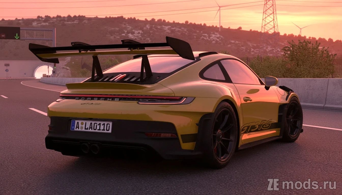 Мод Porsche 911 GT3 RS 2023 (1.0) для Euro Truck Simulator 2 (1.57.x)
