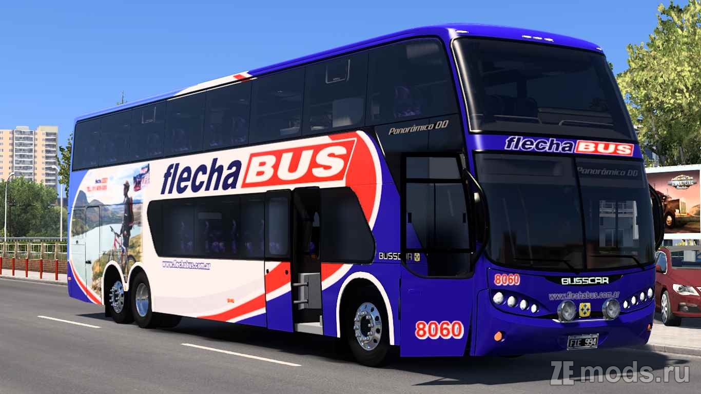 Busscar Panoramico DD Mercedes Benz (2.8.0) для Euro Truck Simulator 2 (1.57.x)