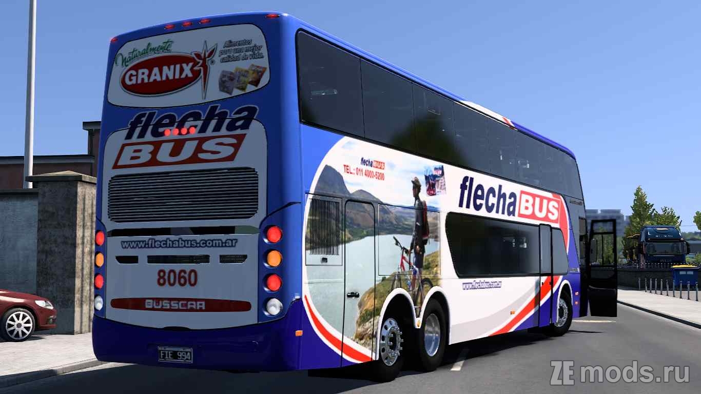 Мод Busscar Panoramico DD Mercedes Benz (2.8.0) для Euro Truck Simulator 2 (1.57.x)