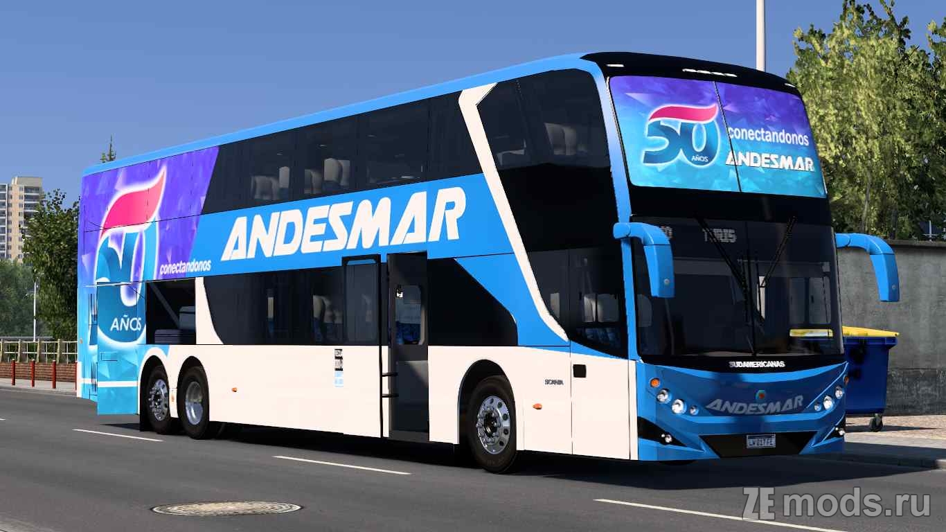 Sudamericanas F50 IV DP 6×2 Scania (1.7) для Euro Truck Simulator 2 (1.57.x)