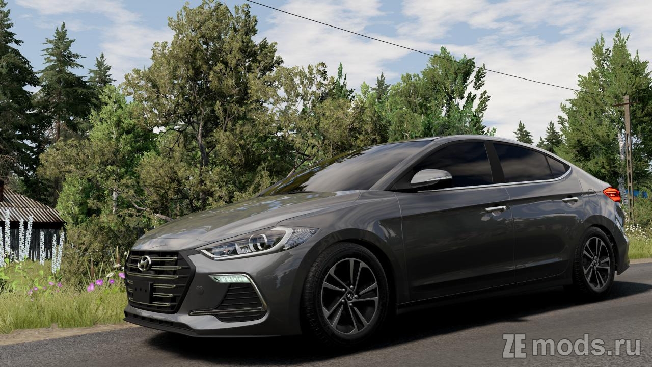 Hyundai Elantra (2017) (1.0) для BeamNG.drive (0.38.x)