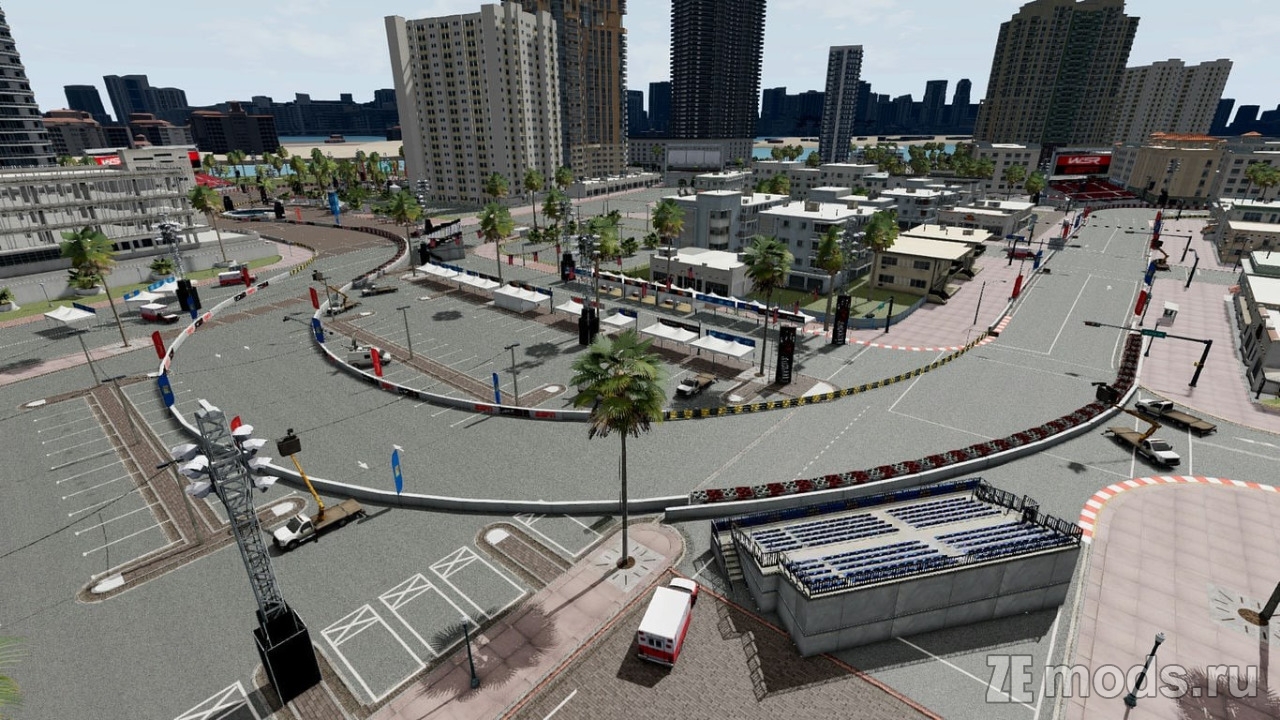 Мод Карта "Bayside Miami" (1.0) для BeamNG.drive (0.38.x)